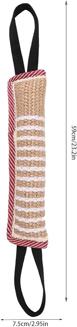 Opopark 2 Pieces Dog Tug Toy with 2 Handles Durable Jute Medium to Large Dogs view 2