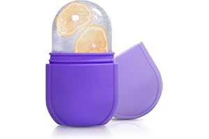 PASNOWFU Ice Cube Face Roller, Eyes and Neck, Brighten Skin & Enhance Your Natural Glow, Reusable Facial Treatment, Ice Cube Roller to Tighten Skin & De-Puff The Eye Area, Mini and Cute Size (Purple)