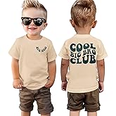 SOFEON Big Brother Shirt Toddler Baby Boy Cool Bro Club T-Shirt Sibling Announcement Shirt Summer Short Sleeve Tees Tops