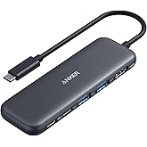 Anker 332 USB-C Hub (5-in-1) with 4K HDMI Display, 5Gbps - and 2 5Gbps USB-A Data Ports and for MacBook Pro, MacBook Air, Del