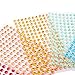 eBoot Rhinestone Sticker Crystal Diamond Sticker Round Self Adhesive Gem, 5 mm Diameter, 10 Colors, 1600 Pieces
