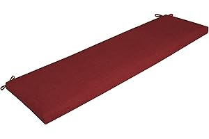 ARDEN SELECTIONS Arden Outdoor Bench Cushion, 46 x 17, Rain-Proof, Fade Resistant Ruby Red Leala