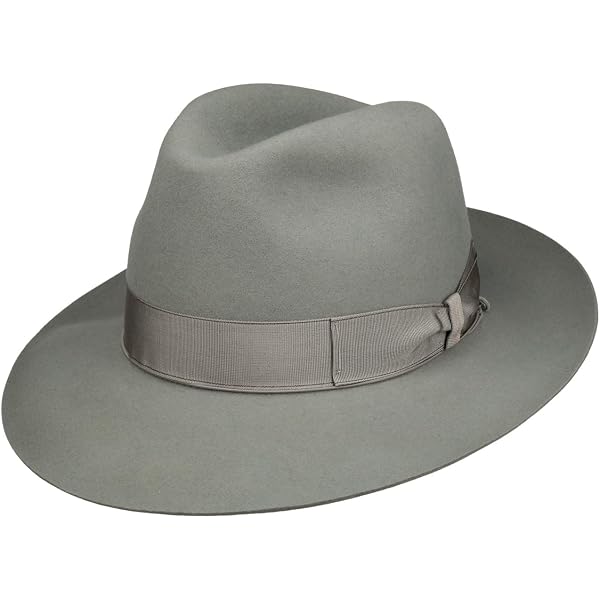 Borsalino Beaver Fur Felt Hat - Brown Medium Brim at Amazon  display picture 3