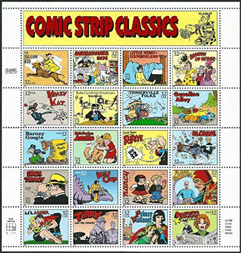 Comic Strip Classics Collectible Stamp Sheet of 20 32 Stamps Scott 3000