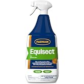 Farnam Equisect Water-Based Botanical Fly Repellent for Horses, 32 oz | Non-Oily,Herbal Scent,This bug spray can protect your horses, dogs, cats and their premises