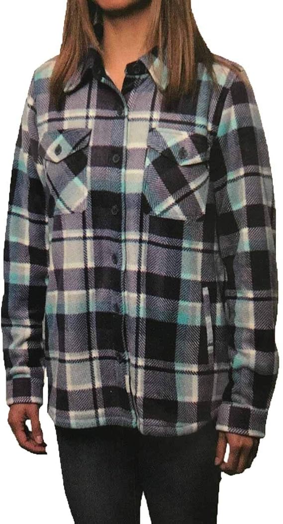 Amazon.com: Soho Threads Women Lined Hooded Flannel. Large. Multicolored: Clothing
