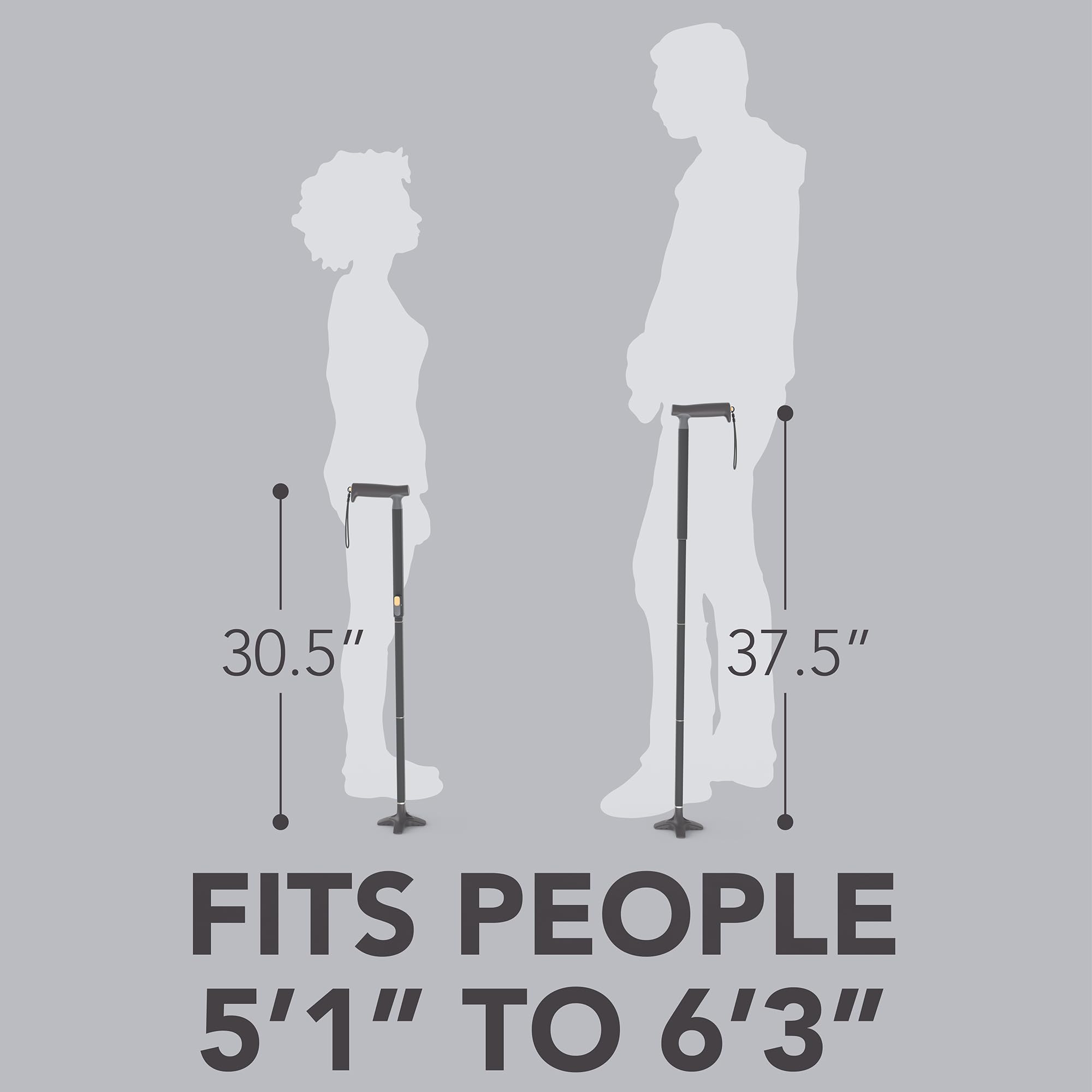 Michael Graves Quick Fold Walking Cane for Men and Women - Foldable Walking Stick for Stability and Style - Collapsible Folding Cane - Walking Sticks for Seniors & Adults