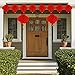 Supla 24 Pcs 4 Size Chinese Red Lanterns Decorative Hanging Plastic Chinese Lanterns 6