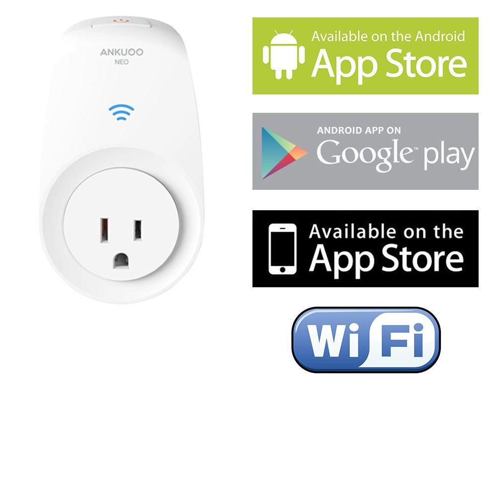 Ankuoo NEO Smart Plug, Wi-Fi, White