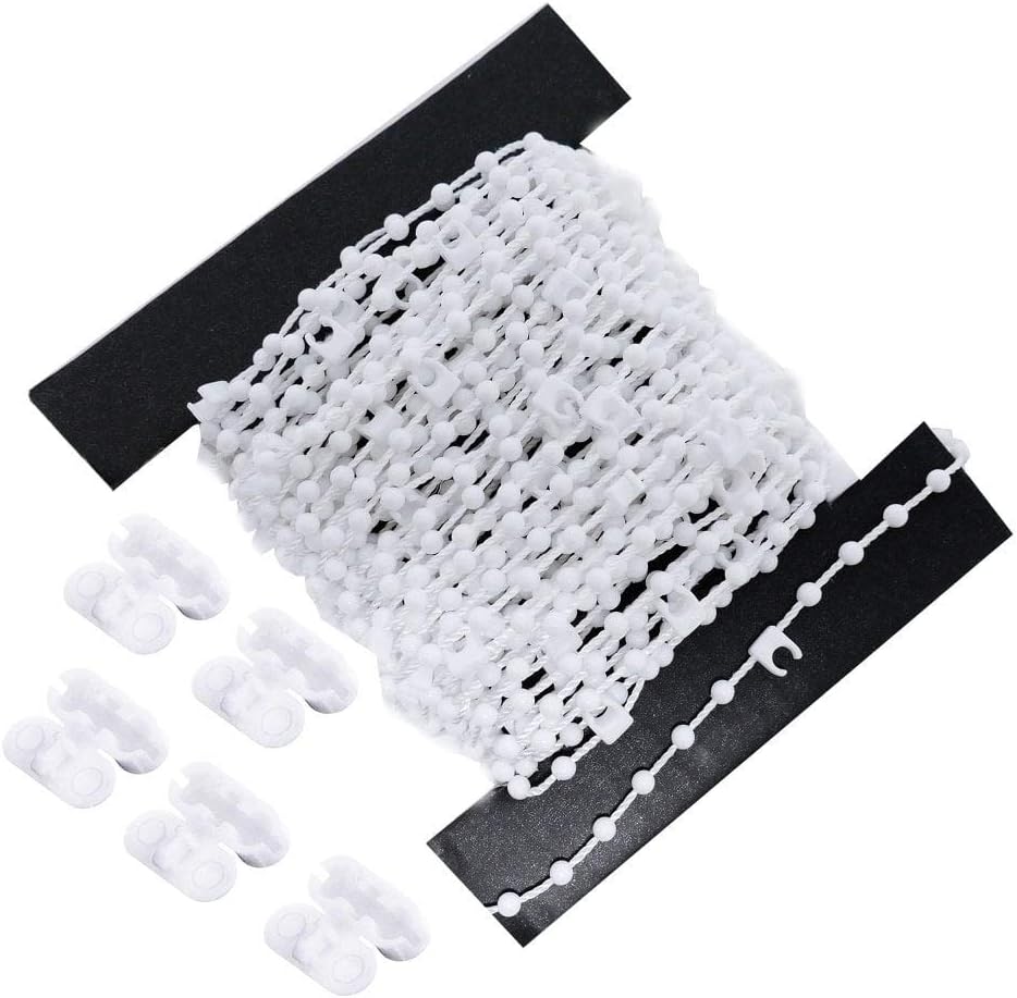 The Bead Shop Vertical Blind Bottom Chain 20 Metres (200 clips) for 89mm/3.5 Inch Slats