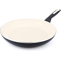 GreenPan Rio Healthy Ceramic Nonstick Black Frying Pan, 12"