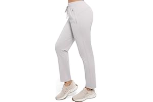 Cosmolle Women Golf Pants Lightweight Joggers Drawstring Pants Stretch Work Pants with Zipper Pockets for Athletic, Travel