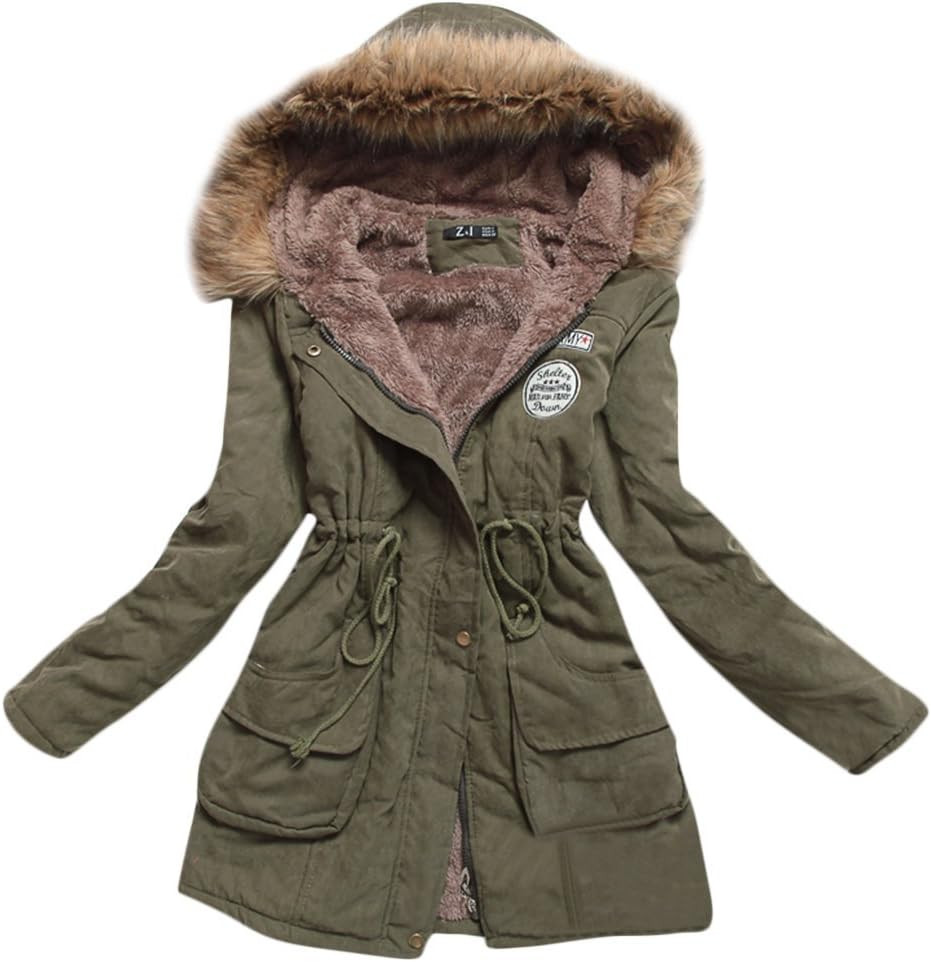 Aro Lora Womens Winter Warm Coat Hoodie Parkas Overcoat Fleece Outwear Jacket