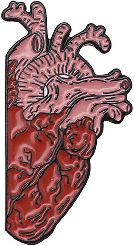 15pcs Anatomical Heart Enamel Pins Medical Anatomy Brooch Heart Neurology Pins for Doctors and Nurses Lapel Pin Bags Badge Gifts