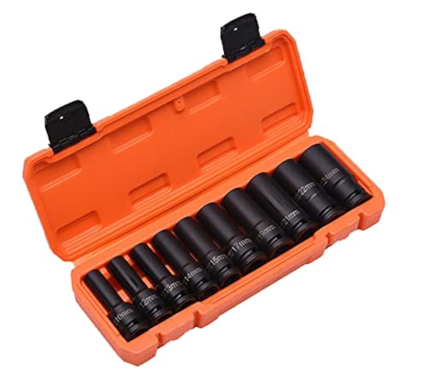 HARDEN 537020 Impact Deep Socket Set 10pcs, 1/2" Drive Sizes 10-24mm