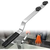 FENXDN 89565 Duct Stretcher Tool, 16" Metal Duct Sheet Tool with Offset Handle &amp; Securely Sliding Washers, Duct Pulling Tool for HVAC Ductwork Alignment