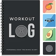 Workout Planner for Daily Fitness Tracking & Goals Setting - A5 Size, 6” x 8”, Charcoal Gray - Men & Women Personal Home & Gy