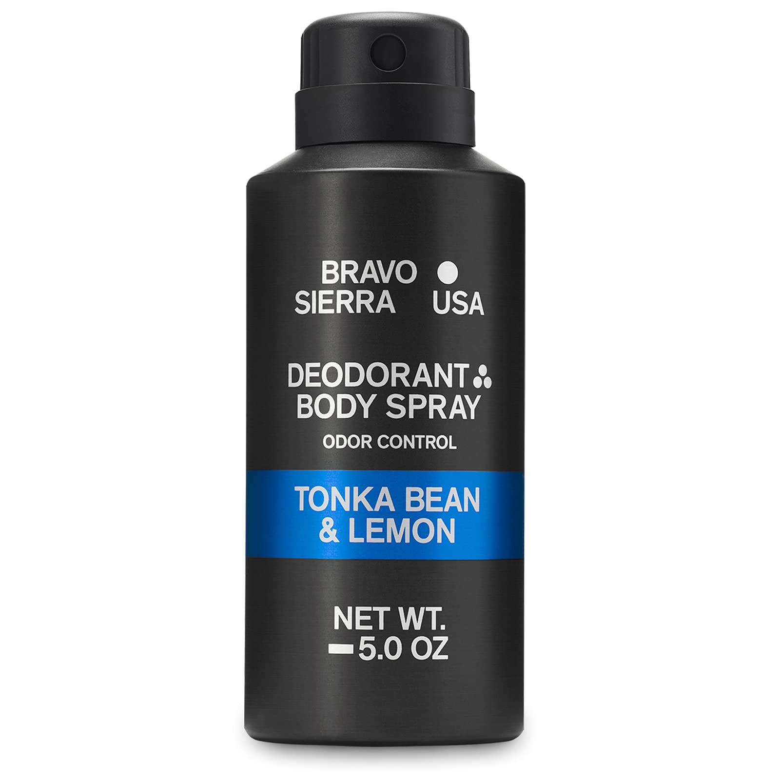 Deodorant Body Spray, Tonka Bean & Lemon, 5 oz, Vegan and Cruelty Free, Field-Tested with U.S. Military