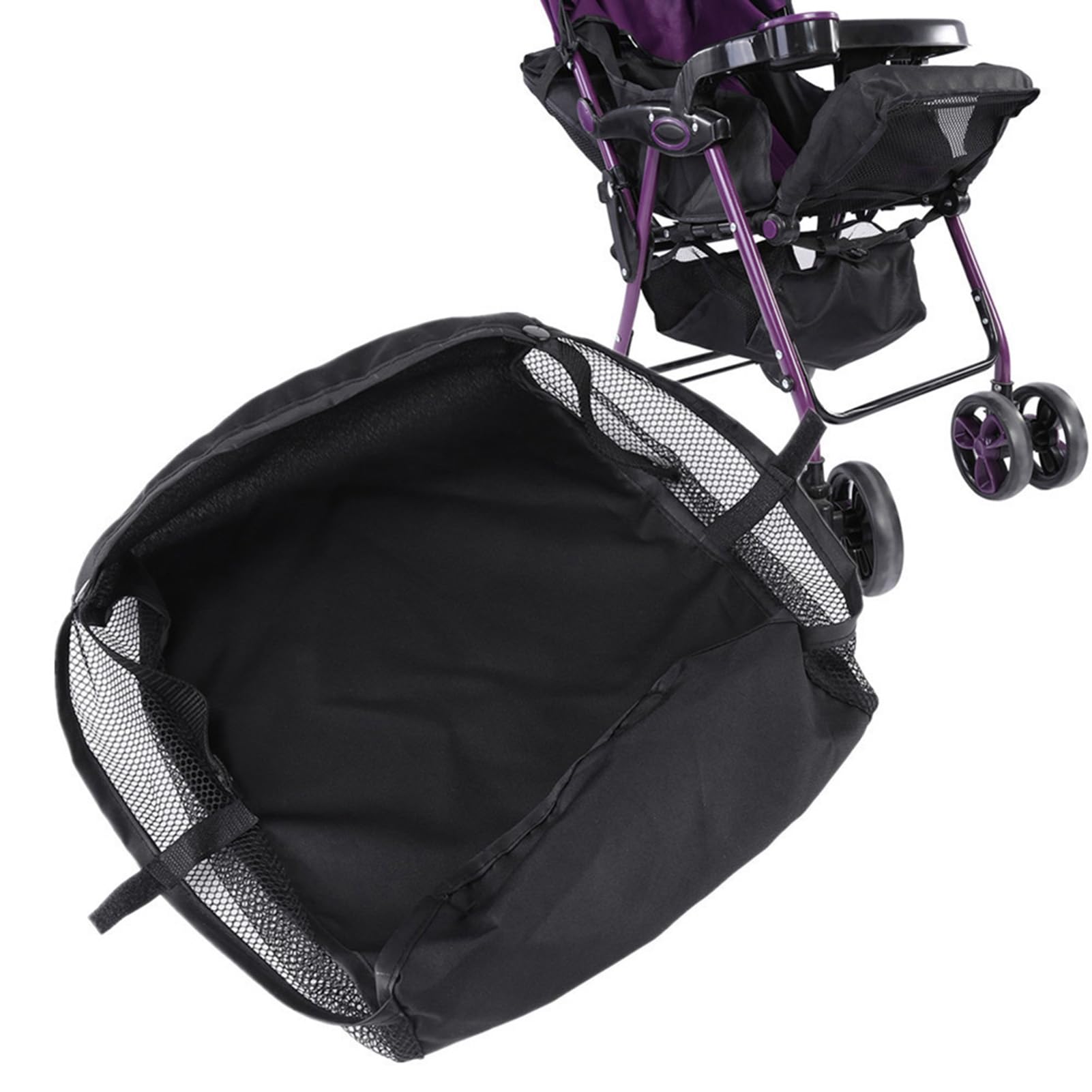 Vvikizy Universal Pram Basket universal buggy basket 1Pc Baby Stroller Pram Bottom Basket, Pushchair Shopping Storage Case Organizer Bag stroller shopping basket attachment Styrhandtag & fickor