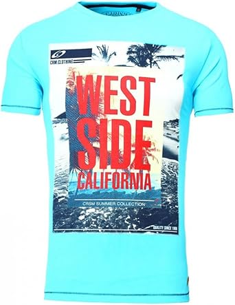 tee shirt bleu turquoise homme