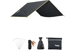 Azarxis Hammock Camping Tarp Rain Fly, Waterproof Tent Footprint Shelter Canopy Sunshade Cloth Picnic Mat for Outdoor Awning 