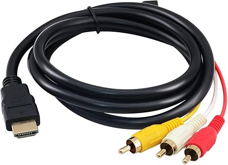 Yeung Qee Hdmi Auf Cinch Kabel 150 1 5 M Hdmi Male To 3rca Video