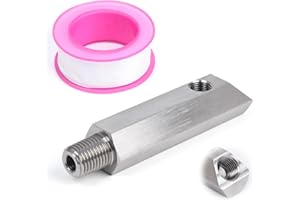 JADSOrBoBi Oil Pressure Sending Unit Extension Dual Port, Stainless Steel Oil Pressure Adapter, Compatible with 1965–1973 For