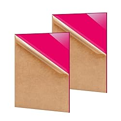 Eszeoee 2 Pack 8'' x 12'' Opaque Pink Acrylic