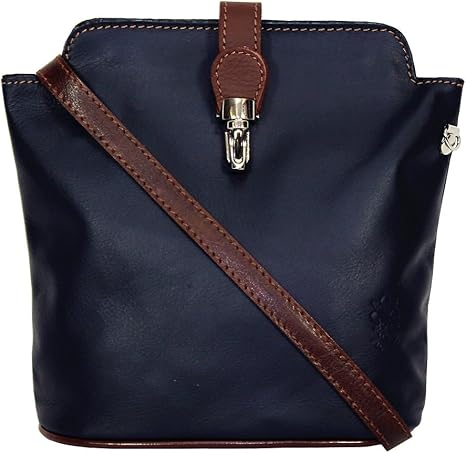 navy leather cross body bags uk