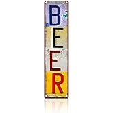 Vintage Beer Wall Decor Street Signs Home Bar Metal Tin Signs 4 x 16 Inches