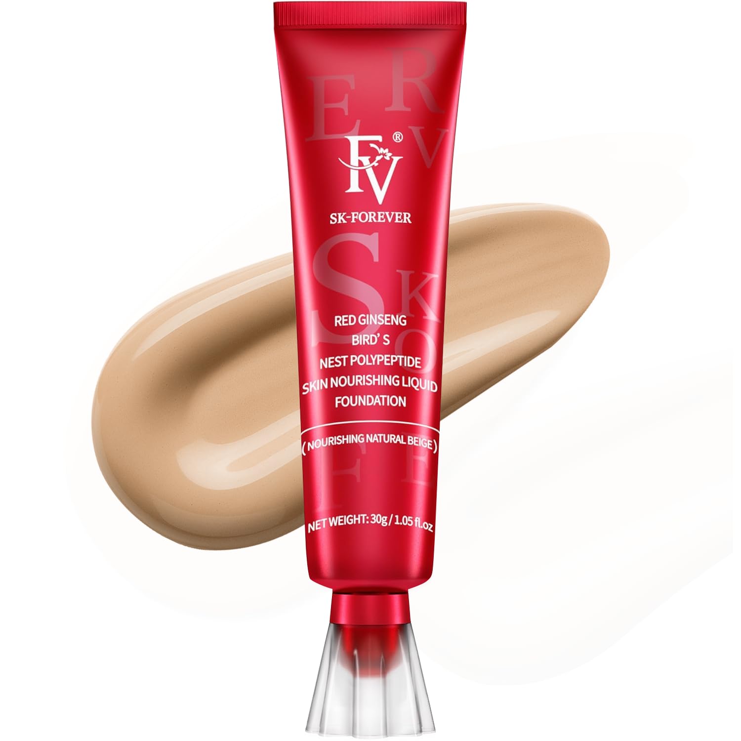 FV Foundation Long Lasting Medium Coverage with Matte Finish Up to 12 Hours Waterproof Foundation Oil Free and Lightweight for Oily Skin, 30ml(NATURAL BEIGE)