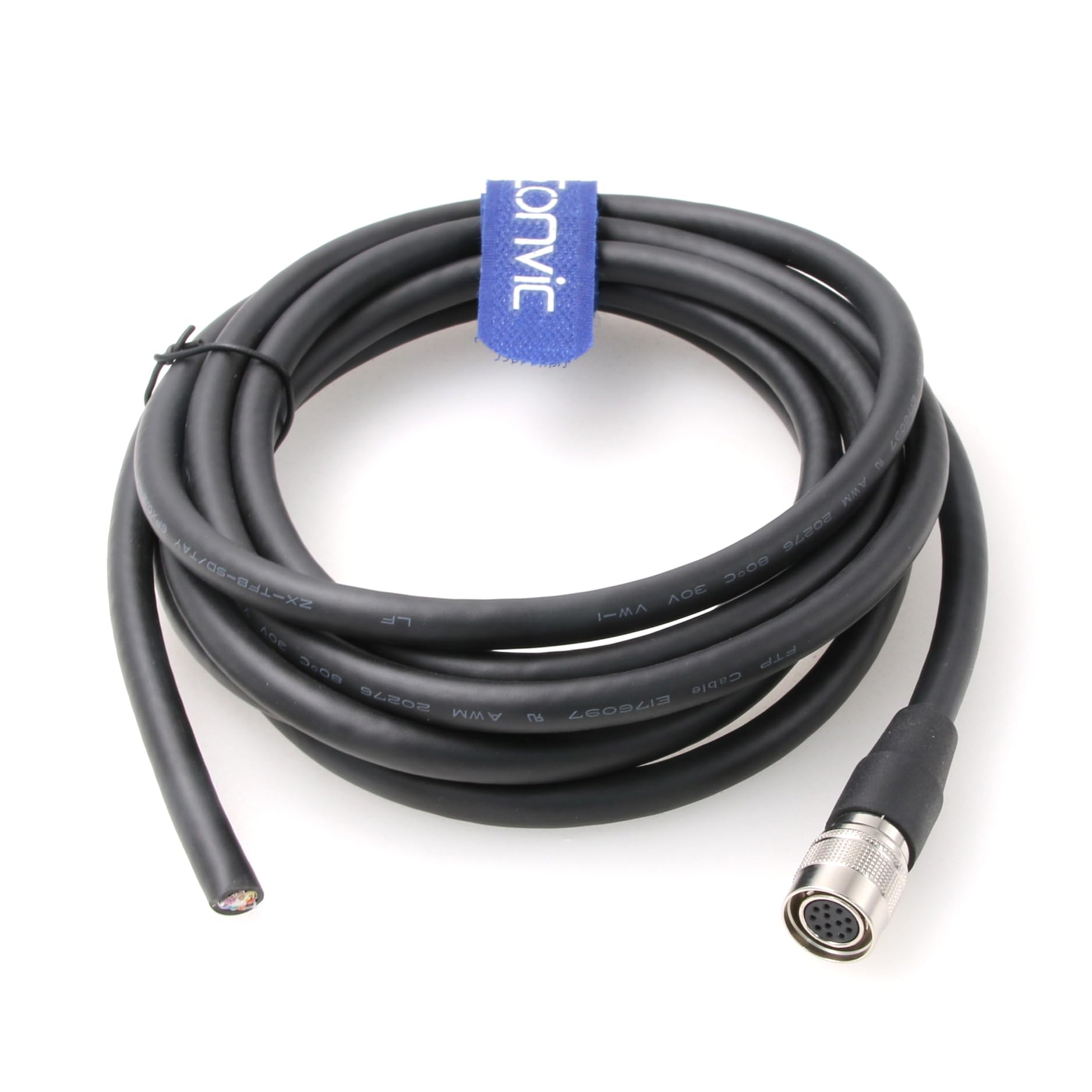Eonvic High Flex Trigger I/O Hirose CCD Camera Power Cable HR10A-10P-12S to Open for Machine Vision System (3meters)