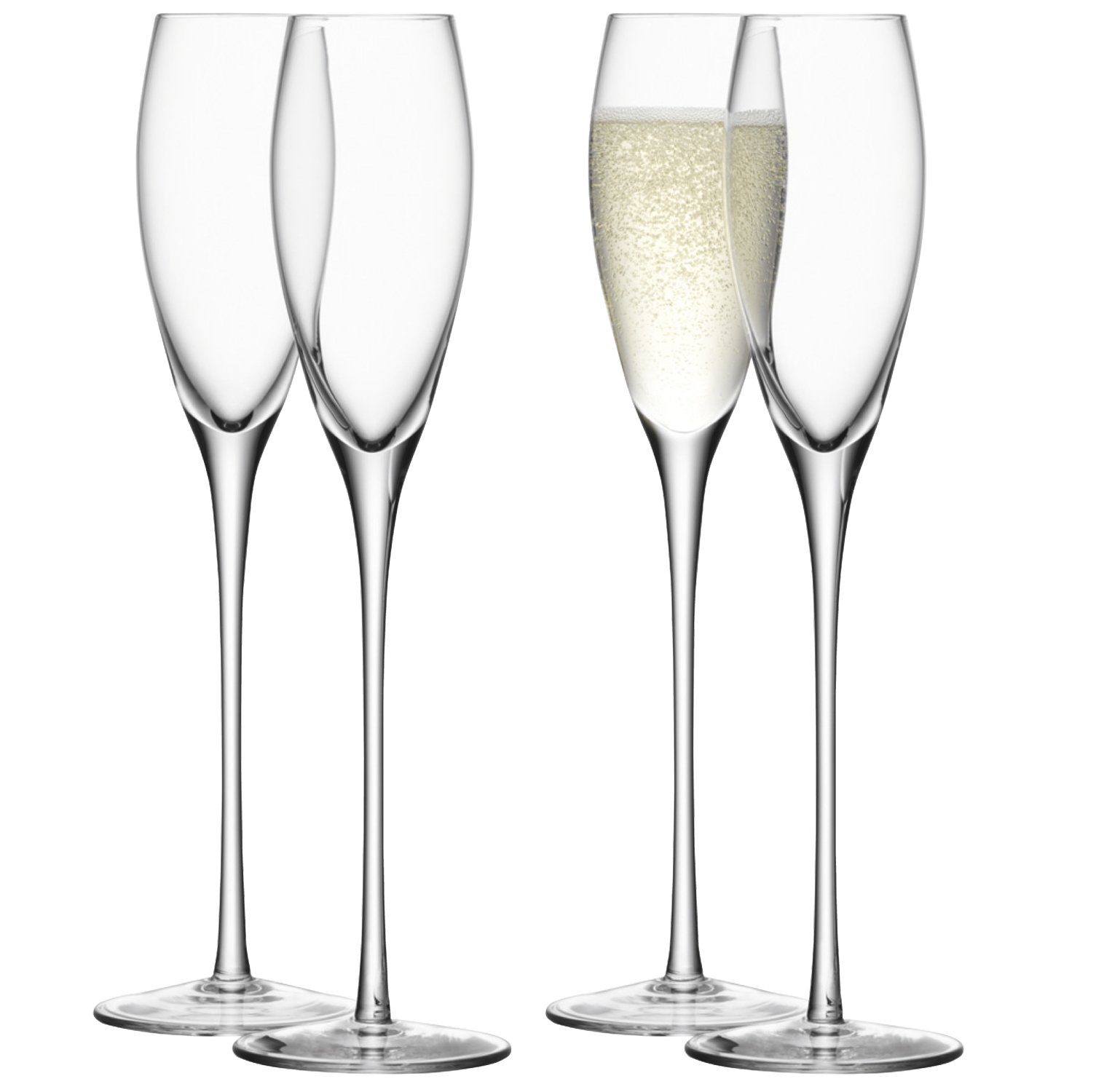 LSA Wine Champagne Flute 160ml Clear | Set of 4 | Mouthblown & Handmade Glass | WI07 — image 1