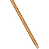 Rubbermaid Commercial Products Broom Handle with Threaded Tip, 60-Inch | 60-Inch Lacquered Wood Handle, Threaded Tip for Easy Attachment, Professional Look, Commercial Use
