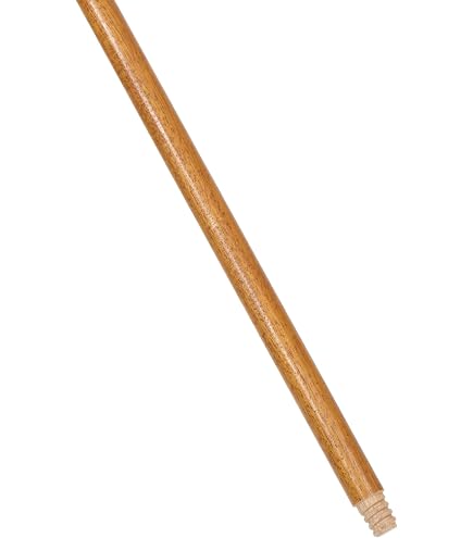 thumbnail image 2 of Carrand 93502 72" Wooden Broom Handle - 1 1/8" Diameter - Threaded Metal Tip 2 of 6