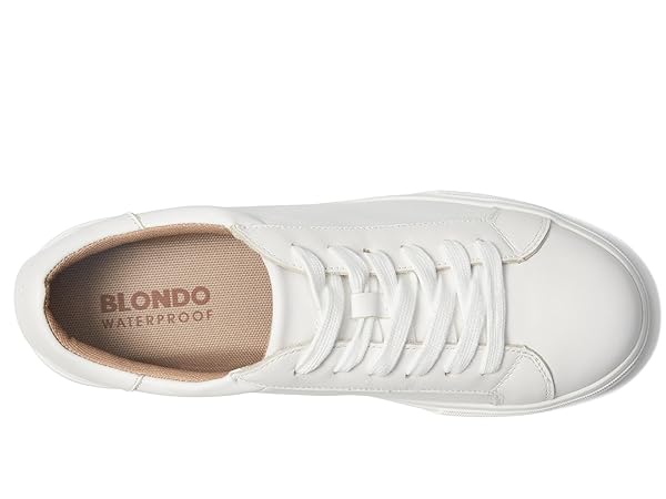 BLONDO WOMEN’S VENNA SNEAKER, WHITE LEATHER, 6.0M