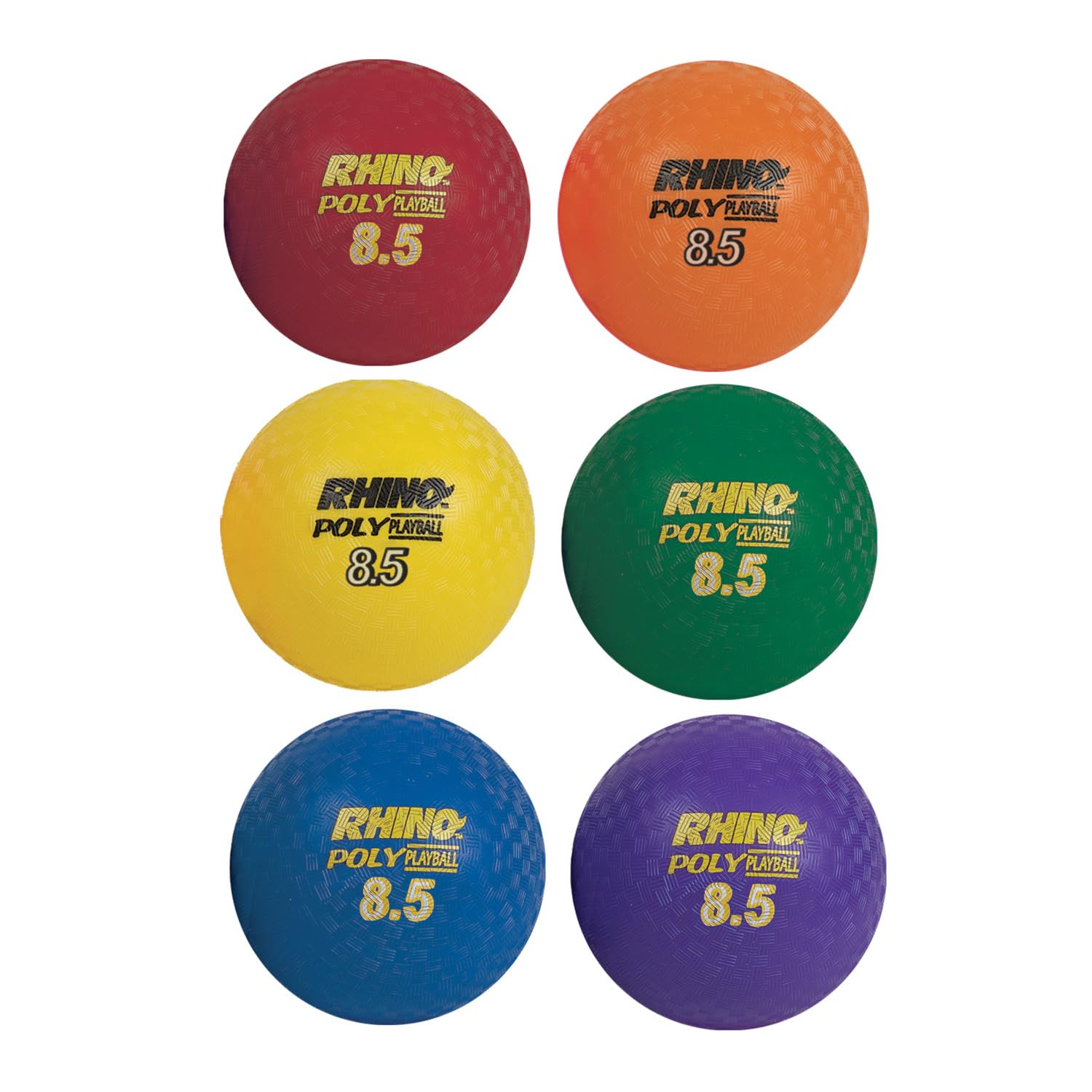 Champion Sports Rhino Poly Playground Ball Set (Multi, 8.5-Inch Diameter)