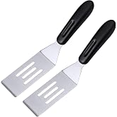 2 X Pampered Ch&epsilon;f Mini-Serving Spatula #2622, Pampered Mini Chef Stainless Steel Cutter and Turner for Serving, Flipping, Small Icing, Metal Grill Spatula for Brownies, Pancakes, Pie, Cookies etc. (2)