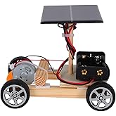 Toyvian Solar Powered Car Stem Building Kit for Kids DIY Solar Electric Car Science Experiment Toy with Motor Educational Engineering Project for Children