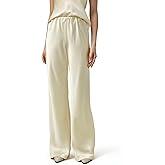 LilySilk Double-Faced Silk Charmeuse Pants for Women Dressy Oversized Wide Leg Full Length Draped Silk Trousers