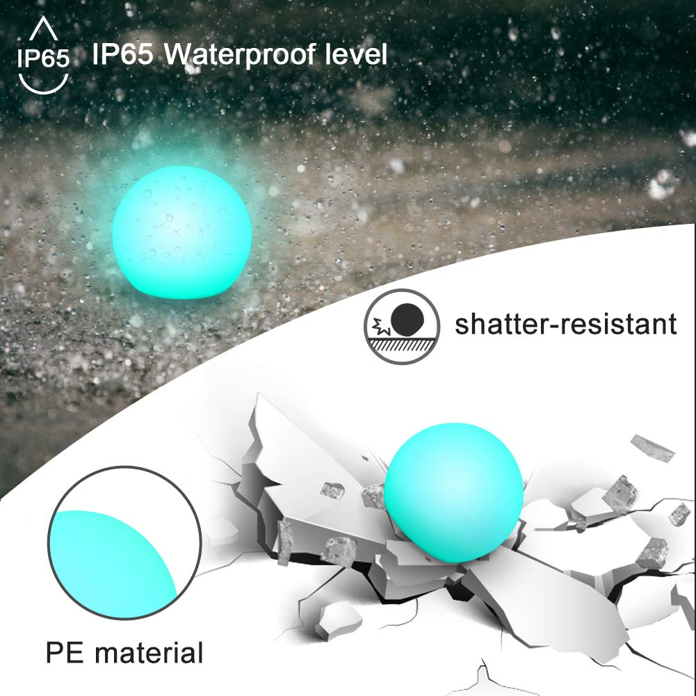 Mr Go Led Kugelleuchten Lange Andauernde Kugelleuchten Fur Garten Drinnen Teich Pool Mit Ac Adapter Amazon De Beleuchtung