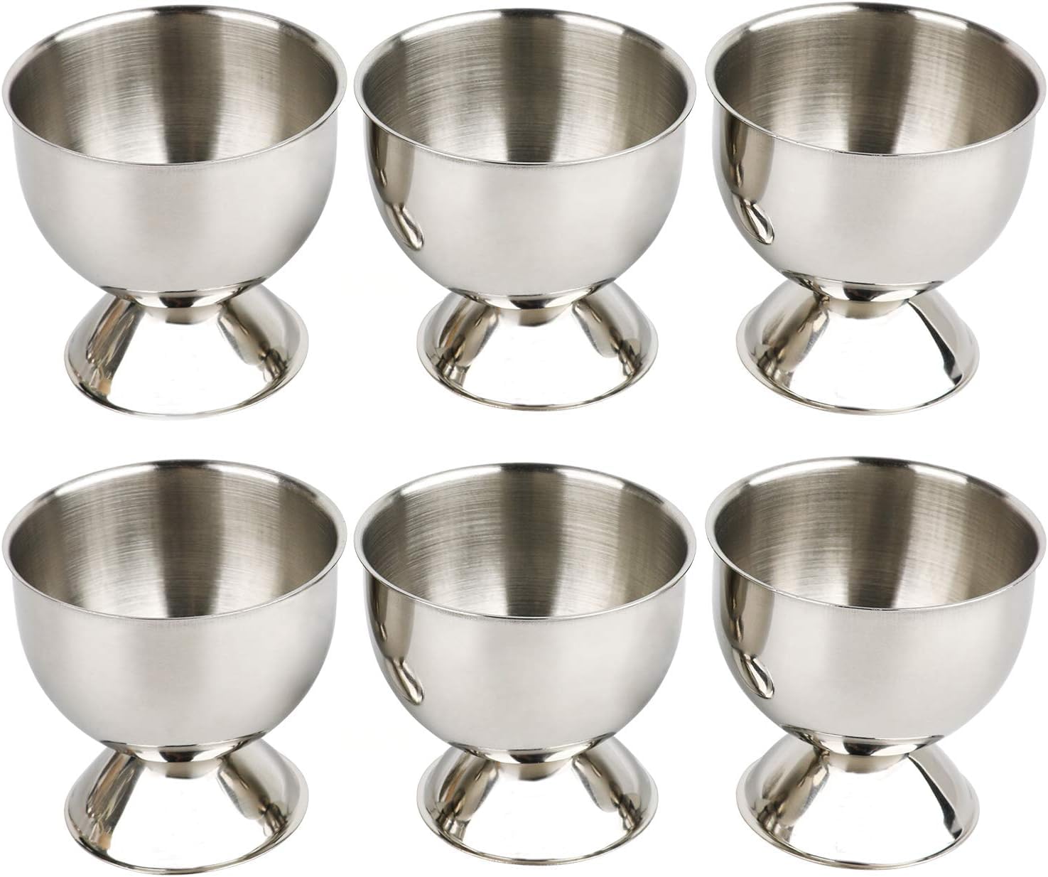 Egg Cup Tray Stainless Steel Soft Boiled Egg Cups Holder Stand (Egg Cups)