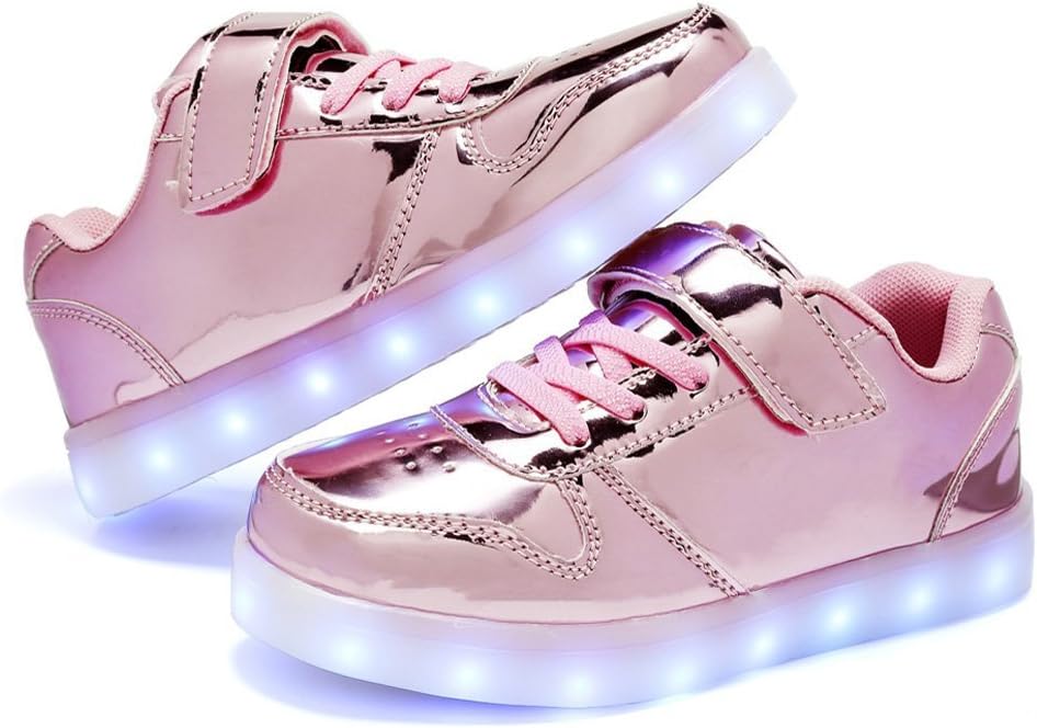 LED Light up Lace Up Luminous Sneakers Kids Casual Shoes for Boys Girls Christmas