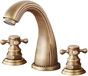 Conveniencia bañera antiguo baño grifo del fregadero del baño 3 hoyos