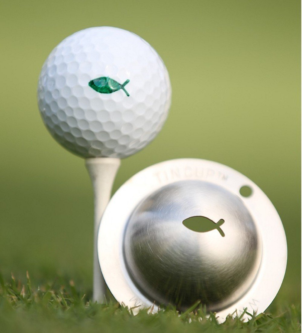Tin-Cup Unisex Adult GONE FISHING Golf Ball Marker - Steel, One Size