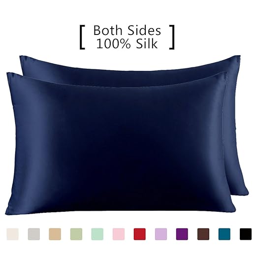 YANIBEST Pillow Cases 2 Pack 100 Mulberry Silk Pillowcase