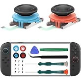 Joycon Joystick Replacement Joycon 2 Repair Kit for Switch 2 (2 Pack) | Upgrade Anti-Drift Switch 2 Joystick, Joycon Fix Kit Thumbsticks for Nintendo Switch 2, Repair Tools &amp; Thumb Grips Included