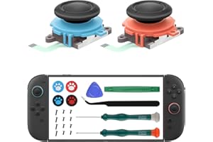 LONANDY Joycon Joysticks for Nintendo Switch 2 (2025), Upgrade Anti-Drift Analog Thumbstick, Switch 2 Joystick Replacement Joy-Con Repair Tool kit with Screwdrivers, Thumb Grips, 2 Pack