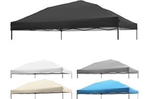 NINAT 8x8 Canopy Replacement Top, Replacement Cover for 8x8 Pop Up Canopy Tent (Top Cover Only) Black