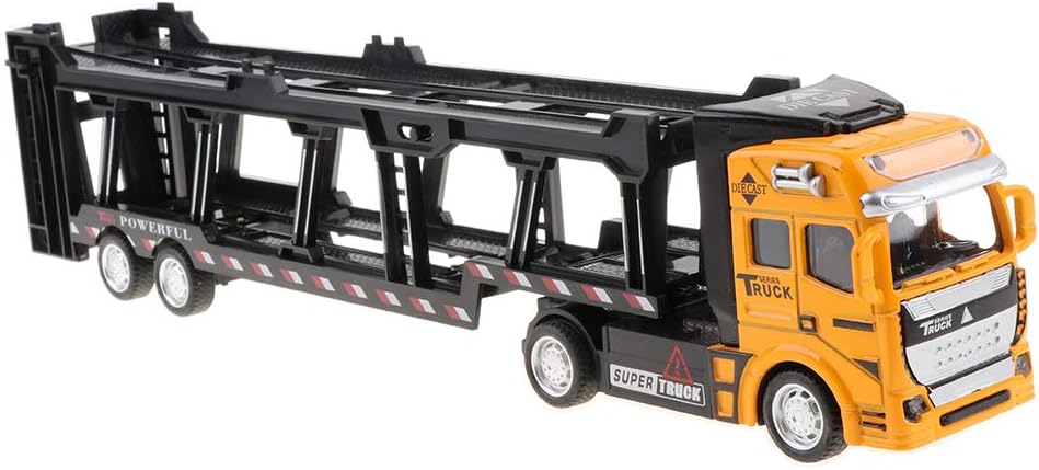 Amazon 1 50スケール ダイキャストキャリア車 トレーラー トラック模型 列車モデル おもちゃ 4色選択 オレンジ ミニカー ダイキャストカー おもちゃ